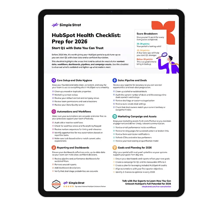 HubSpot Health Checklist for 2026
