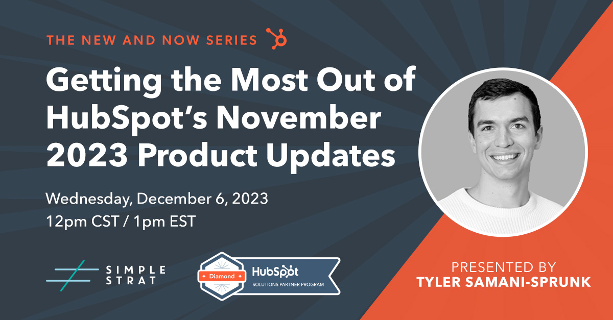 HubSpot's November 2023 Product Updates